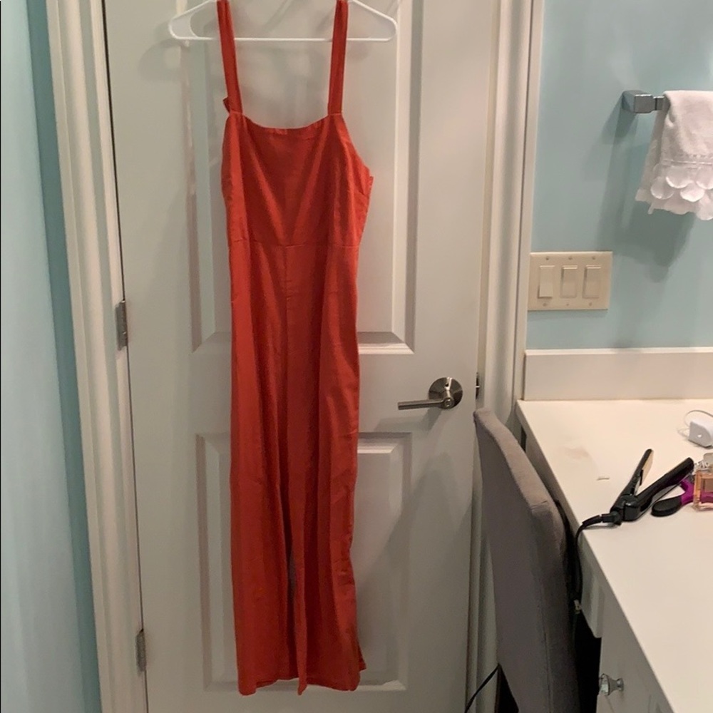 Burnt Orange Cropped jumpsuit